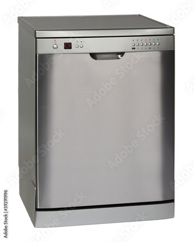Illustration: Modern freestanding dishwasher isolated on white Modern freestanding dishwasher isolated on white