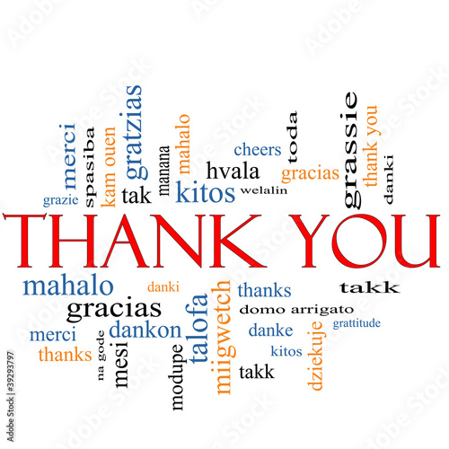 Illustration: Thank You Word Cloud Concept Thank You Word Cloud Concept