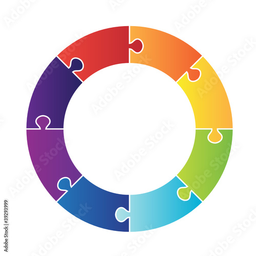 Vector: Circle Puzzle Circle Puzzle