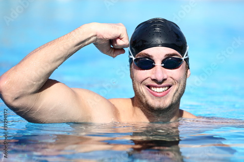Photo: Sport swimmer winning Sport swimmer winning
