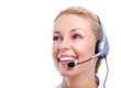 Call center secretary woman.