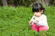 Little girl having fun in park