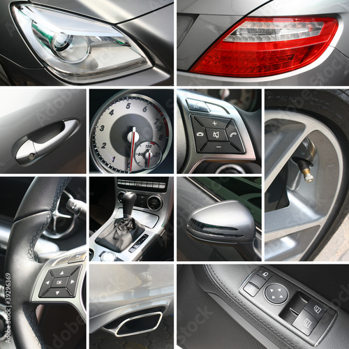 Foto: Luxury car details collage Luxury car details collage