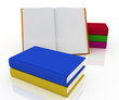 3d books on background white 3d books on background white