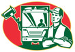 Garbage Collector and Side Loader Rubbish Truck