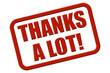 Stempel rot rel THANKS A LOT