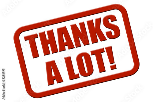 Illustration: Stempel rot rel THANKS A LOT Stempel rot rel THANKS A LOT