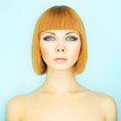 Foto: Redhead lady with bob Redhead lady with bob