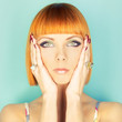 Foto: Redhead lady with bob Redhead lady with bob