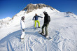 winter portrait of friends at skiing winter portrait of friends at skiing