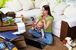 Photo: baby, 8 months, and mom in the living room baby, 8 months, and mom in the living room