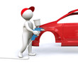 3D Man car paint