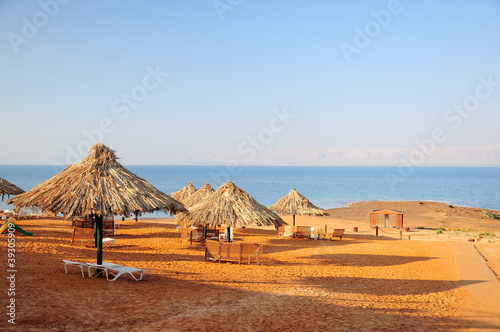 Photo: cane umbrellas on beach in Jordan cane umbrellas on beach in Jordan