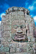 Stone face, Bayon Temple - Angkor Area, Cambodia, Southeast Asia Stone face, Bayon Temple - Angkor Area, Cambodia, Southeast Asia
