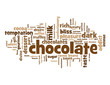 "CHOCOLATE" Tag Cloud (dark cocoa dessert pleasure cake mousse)