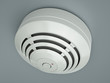 Smoke detector attached to the ceiling. 3D render