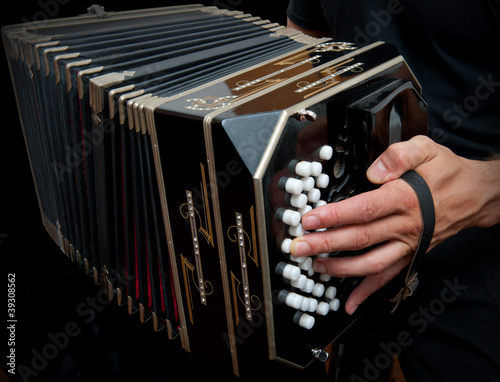 Photo: Playing traditional bandoneon. Playing traditional bandoneon.