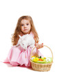 Kid holding Easter bunny