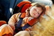 baby girl  in car