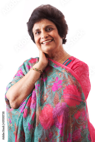 Foto: Happy Elderly East Indian Lady Happy Elderly East Indian Lady