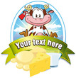 milk label with cow