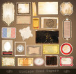 Vintage used papers and labels