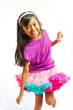 ethnic little girl dancing