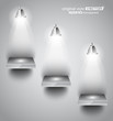 Shelf with LED spotlights