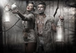 Cute couple releases bird Cute couple releases bird