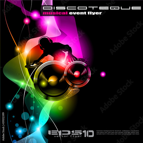 Vector: Background for music international disco even Background for music international disco even