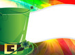Leprechaun hat and rainbow background Leprechaun hat and rainbow background