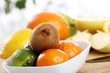 Fresh fruits on the kitchen table Fresh fruits on the kitchen table