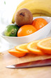 Fresh fruits on the kitchen table Fresh fruits on the kitchen table
