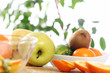 Fresh fruits on the kitchen table Fresh fruits on the kitchen table