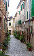 traditional Valldemosa Majorca village street, Spain