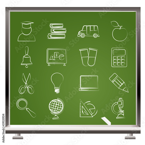 Vector: education and school icons - vector icon set education and school icons - vector icon set
