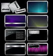 Glossy metal banners