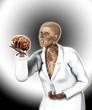 Brain In Hand Of X Rayed Doctor