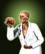 Brain In Hand Of X Rayed Doctor