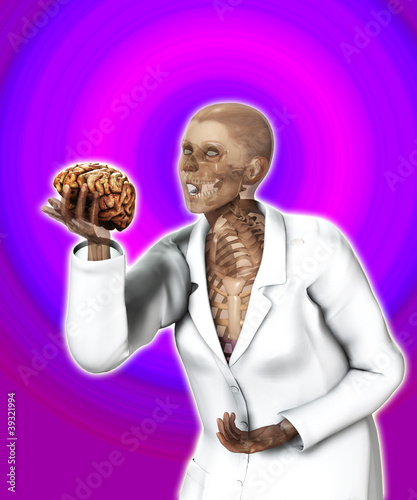 Illustration: Brain In Hand Of X Rayed Doctor Brain In Hand Of X Rayed Doctor
