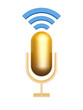 golden mircophone symbol