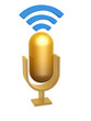 golden mircophone symbol