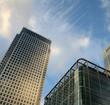 Modern buildings in Canary Wharf, London Modern buildings in Canary Wharf, London