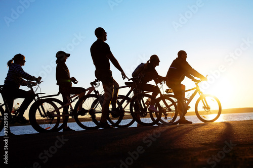 Photo: group on bicycles group on bicycles