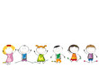 Happy kids playing