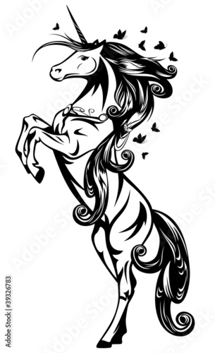 Vector: beautiful fairy tale unicorn beautiful fairy tale unicorn