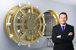man and bank