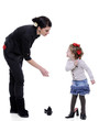 beautiful mother with her daughter studio shoot