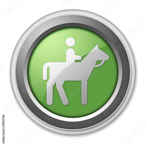 Illustration: Green 3D Style Button "Horse Trail" Green 3D Style Button "Horse Trail"