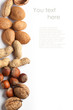 Assorted nuts almond, hazelnut, walnut and peanut Assorted nuts almond, hazelnut, walnut and peanut
